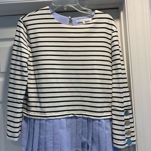 English Factory Ruffle Hem Shirt Size MEDIUM